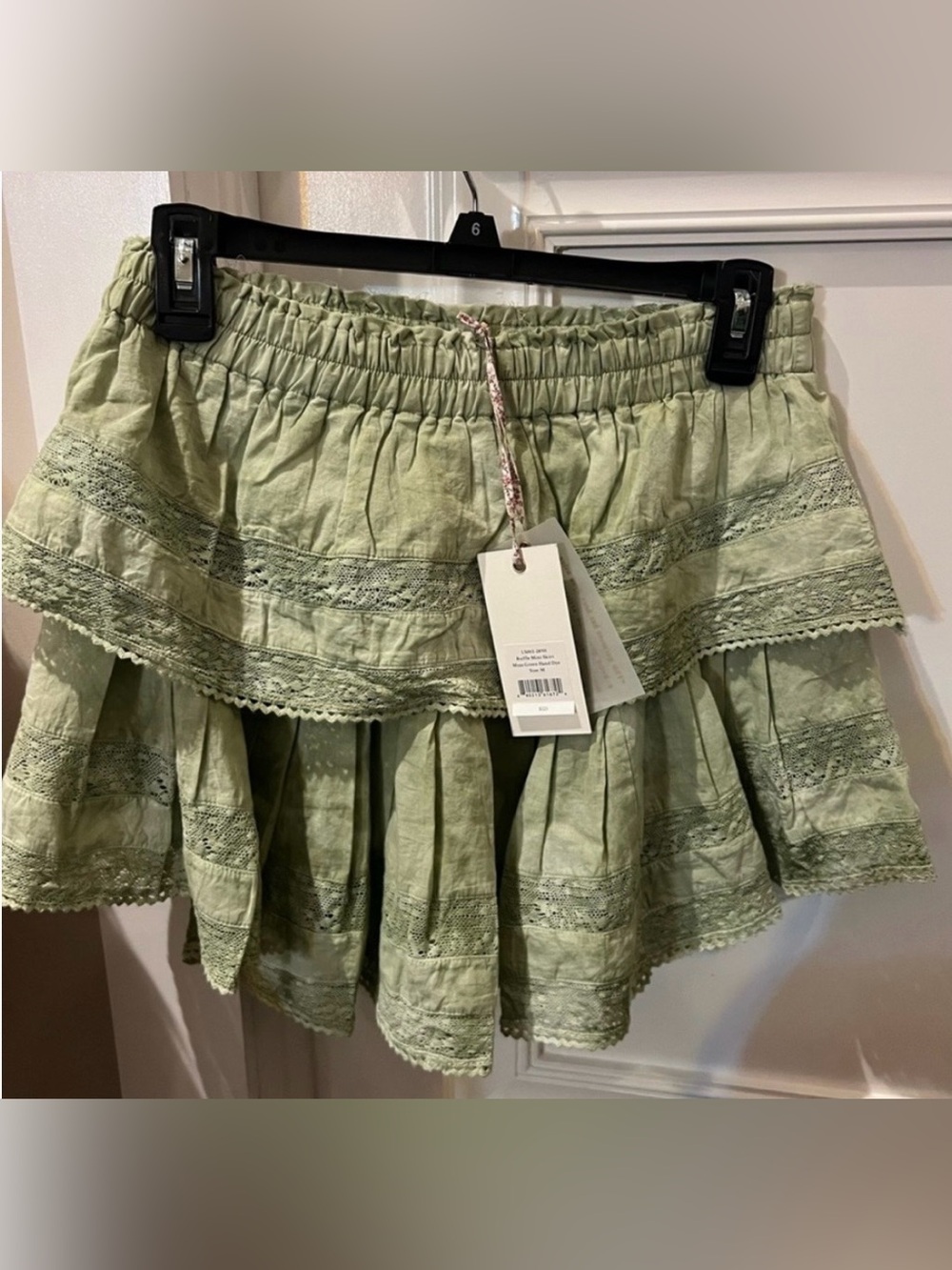 Ruffle Mini Skirt Hand Dyed Moss
Green-Loveshackfancy